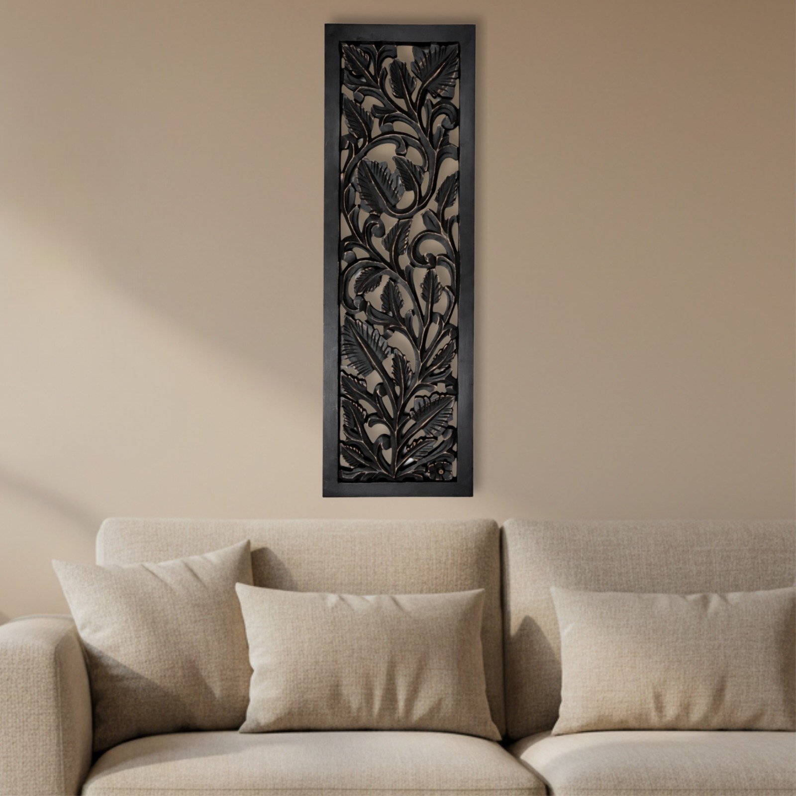 Wall Mirror Decor Panel Wooden Hanging
