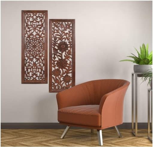 Wooden Jharokha Wall Mirror