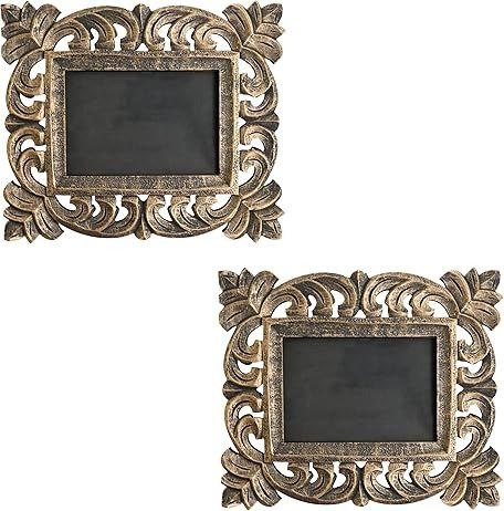 Carved Photo Frame for Wall Mounted and Tabletops Display