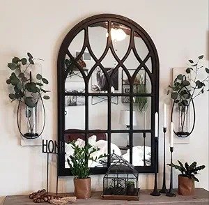 Wood Wall Mirror Window | Hanging |Wall Frame